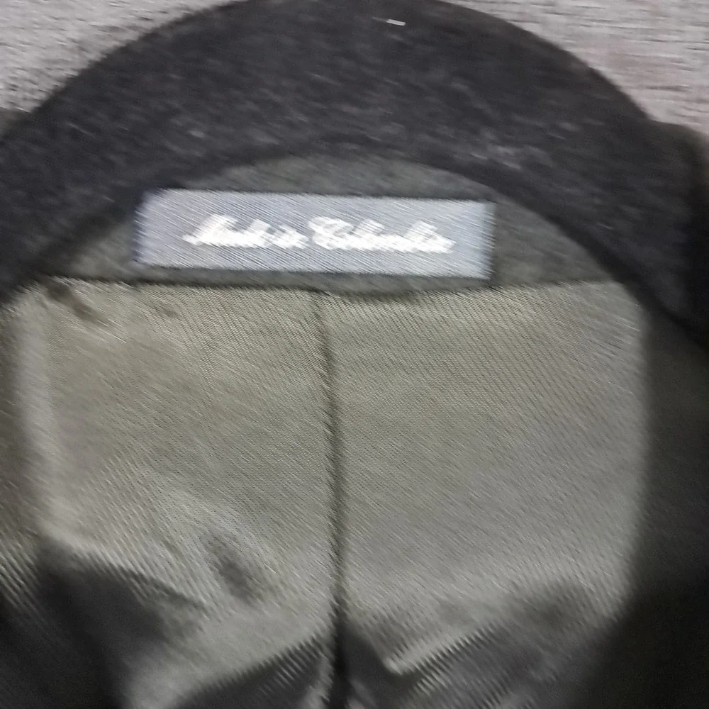 Oscar de la Renta Jacket XL‎ Gray Wool Cashmere Brushed Flannel Blazer Soft 46R